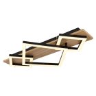 Metalowa design lampa sufitowa czarna, Beniamino, 24W, 3000K LED