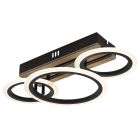 Metalowa design lampa sufitowa czarna, Benedicte, 21W, white switch LED