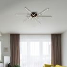 Aluminiowa design lampa sufitowa czarna, Leigh, 40W, 3000K LED