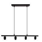 Aluminiowa lampa wisząca bez abażur czarna, Rika