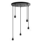 Aluminiowa lampa wisząca bez abażur czarna, Rika