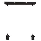 Aluminiowa lampa wisząca bez abażur czarna, Rika
