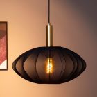 Czarna lampa wisząca nowoczesna, Corina