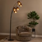 Rdzawa lampa stojąca nowoczesna, Rankos, z przełącznik