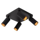 Czarny spot sufitowy nowoczesny, Clubs