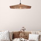 Rattanowa lampa wisząca nad stół do jadalni drewniana, Yunkai