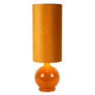 Żółta lampa stojąca retro, Esterad, z przełącznik