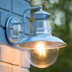 Chromowana lampa zewnętrzna nowoczesna, Figo, IP44