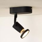 Czarny spot sufitowy nowoczesny, Jaster