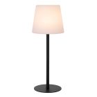 Czarna akumulatorowa lampa stołowa zewnętrzna nowoczesna, Tyon, 2W, 2700K LED, IP65, z dotykowy ściemniacz