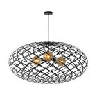 Czarna lampa wisząca nowoczesna, Wolfram