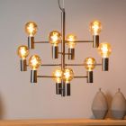 Czarna lampa wisząca nowoczesna, Leanne