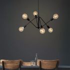 Czarna lampa wisząca nowoczesna, Lester