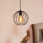 Czarna lampa wisząca klasyczna, Danza
