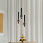 Czarna lampa wisząca nowoczesna, Margary, 4W, 2700K LED