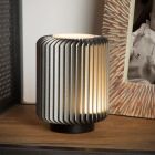 Szara lampa stołowa nowoczesna, Turbin, 5W, 3000K LED, z przełącznik