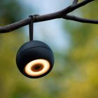 Czarny kinkiet akumulatorowy nowoczesny, Lunex, 2W, 3000K LED, IP54, z przełącznik