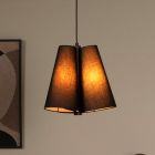 Czarna lampa wisząca tkanina, Gregory