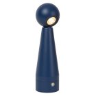 Niebieska lampa stołowa akumulatorowa nowoczesna, Ipsos, 3W, dim to warm LED, z dotykowy ściemniacz
