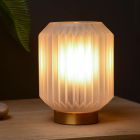 Złota lampa stołowa klasyczna, Sueno, z przełącznik