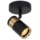 Czarny reflektor ścienny nowoczesny, Gorik