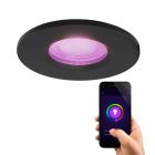 Nowoczesna inteligentna oprawa wpuszczana w sufit czarna, Jule, IP65, 4,5W, RGBW