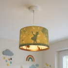 Tkanina lampa wisząca dla dzieci zielona, Butterfly