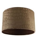 30 cm abażur welurowy brązowy tkanina z krokodylem, Emilius