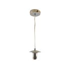 Metalowa lampa wisząca bez abażur chromowana, Minne