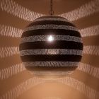 Filigranowa orientalna lampa wisząca biała, Nimra