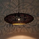 Filigranowa orientalna lampa wisząca czarna, Zina