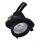 Czarny downlight aluminiowy, Shanaya, 30W, white switch LED