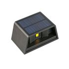 Czarny kinkiet solarny zewnętrzny plastikowy, Shira, 3W, 2700K LED, IP65