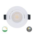 Biały downlight aluminiowy, Maite, 7W, white switch LED, IP65