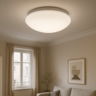 Plastikowa lampa sufitowa biała, Sirano