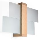 Szklany kinkiet brązowy, Fouzia