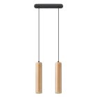 Drewniana lampa wisząca brązowa, Francina