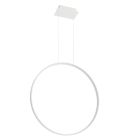 Aluminiowa lampa wisząca biała, Ringo, 50W, 3000K LED