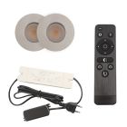 2 oprawy sufitowe wpuszczane chromowane na werandy Dico, IP65, z zestawem przyłączeniowym i pilotem