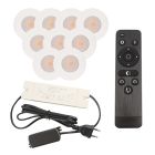 9 oprawy sufitowe wpuszczane białe na werandy Dico, IP65, z zestawem przyłączeniowym i pilotem