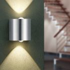 Niklowy kinkiet up down metalowy, Alwyn, 3,2W, 3000K LED