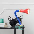 Wielokolorowa lampa stołowa dla dzieci plastikowa, Helin, z przełącznik