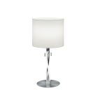 Niklowa lampa stołowa nowoczesna, Ramten, 3W, 3000K LED, z przełącznik pociągowy