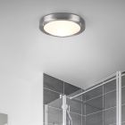 Niklowa lampa łazienkowa sufitowa szklana, Hadleigh, IP44