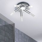 Chromowana lampa łazienkowa sufitowa design, Delfina, 3,1W, 3000K LED, IP44