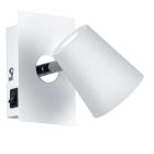 Biały reflektor ścienny szklany, Laysha, 6W, 3000K LED, z przełącznik