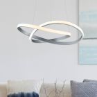 Niklowa lampa wisząca nowoczesna, Aby, 27W, 3000K LED