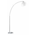 Chromowana lampa stojąca plastikowa, Yana, z przełącznik