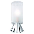 Chromowana lampa stołowa szklana, Leanne, z przełącznik