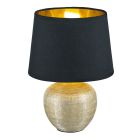 Ceramiczna lampa stołowa złota, Yet, z przełącznik
